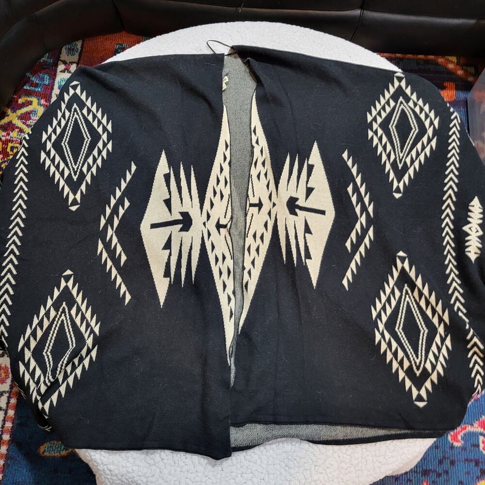 Ruff Hewn poncho shawl cape womens size OS